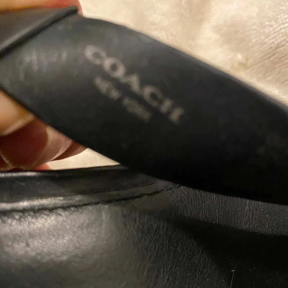 COACH PLATFORM WOVEN LEATHER SANDALS SZ 8.
